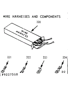 Wire Harnesses & Components parts for Kenmore Range 911.9227510 (9119227510, 911 9227510) from AppliancePartsPros.com