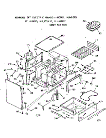 Body Section parts for Kenmore Range 911.9228111 (9119228111, 911 9228111) from AppliancePartsPros.com