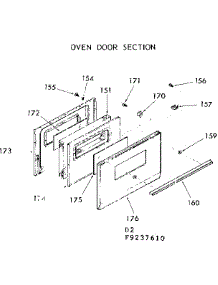 Oven Door Section parts for Kenmore Range 911.9237610 (9119237610, 911 9237610) from AppliancePartsPros.com
