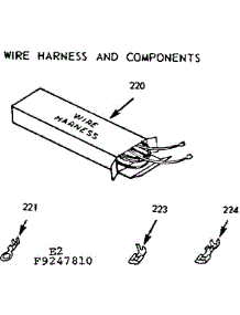 Wire Harness And Components parts for Kenmore Range 911.9247810 (9119247810, 911 9247810) from AppliancePartsPros.com