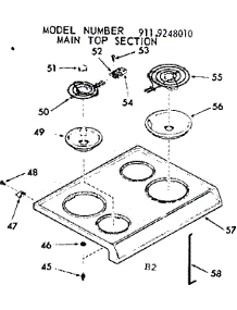 Main Top Section parts for Kenmore Range 911.9248010 (9119248010, 911 9248010) from AppliancePartsPros.com