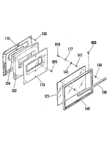 Oven Door Section parts for Kenmore Range 911.9249181 (9119249181, 911 9249181) from AppliancePartsPros.com