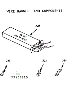 Wire Harness And Components parts for Kenmore Range 911.9267810 (9119267810, 911 9267810) from AppliancePartsPros.com