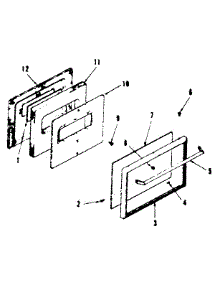 Oven Door Section parts for Kenmore Range 911.9268610 (9119268610, 911 9268610) from AppliancePartsPros.com