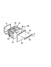 Door Section parts for Kenmore Range 911.9313190 (9119313190, 911 9313190) from AppliancePartsPros.com