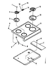 Illustration For Main Top Section parts for Kenmore Range 911.9318610 (9119318610, 911 9318610) from AppliancePartsPros.com