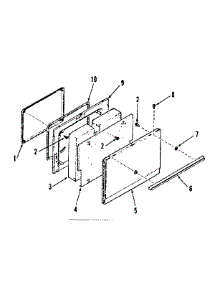 Oven Door Section parts for Kenmore Range 911.9318611 (9119318611, 911 9318611) from AppliancePartsPros.com