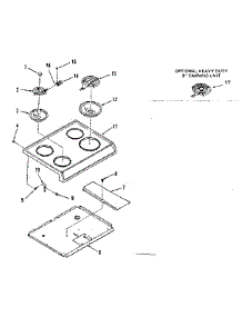 Main Top Section parts for Kenmore Range 911.9318611 (9119318611, 911 9318611) from AppliancePartsPros.com