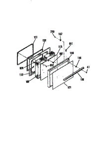 Door parts for Kenmore Range 911.9324190 (9119324190, 911 9324190) from AppliancePartsPros.com