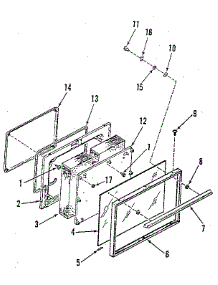Oven Door Section parts for Kenmore Range 911.9330190 (9119330190, 911 9330190) from AppliancePartsPros.com