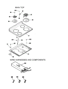 Maintop / Wire Harnesses / Components parts for Kenmore Range 911.9332190 (9119332190, 911 9332190) from AppliancePartsPros.com