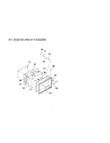 Door parts for Kenmore Range 911.9332590 (9119332590, 911 9332590) from AppliancePartsPros.com