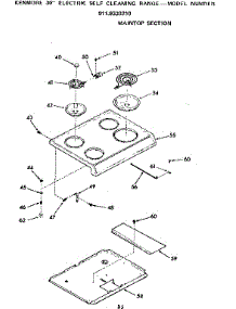 Main Top Section parts for Kenmore Range 911.9338210 (9119338210, 911 9338210) from AppliancePartsPros.com