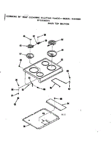 Maintop Section parts for Kenmore Range 911.9348211 (9119348211, 911 9348211) from AppliancePartsPros.com