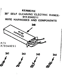 Wire Harnesses And Components parts for Kenmore Range 911.9348211 (9119348211, 911 9348211) from AppliancePartsPros.com
