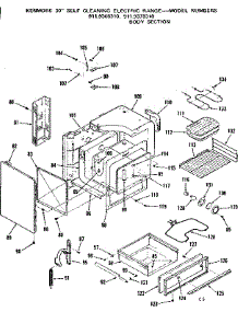 Body Section parts for Kenmore Range 911.9368310 (9119368310, 911 9368310) from AppliancePartsPros.com