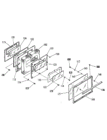 Oven Door Section parts for Kenmore Range 911.9369181 (9119369181, 911 9369181) from AppliancePartsPros.com