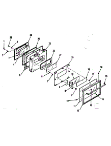 Oven Door Section parts for Kenmore Range 911.9378411 (9119378411, 911 9378411) from AppliancePartsPros.com