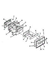Model Numbers 911.9368413, 911.9378413 Oven Door Section parts for Kenmore Range 911.9378412 (9119378412, 911 9378412) from AppliancePartsPros.com