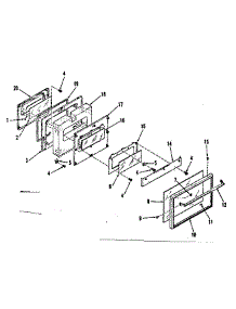 Oven Door Section parts for Kenmore Range 911.9388412 (9119388412, 911 9388412) from AppliancePartsPros.com