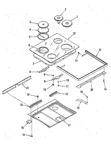 Main Top Section parts for Kenmore Range 911.9398890 (9119398890, 911 9398890) from AppliancePartsPros.com
