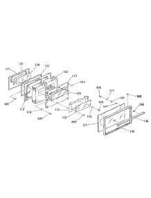 Oven Door Section parts for Kenmore Range 911.9399582 (9119399582, 911 9399582) from AppliancePartsPros.com