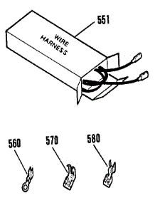Wire Harnesses And Components parts for Kenmore Range 911.9563591 (9119563591, 911 9563591) from AppliancePartsPros.com