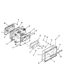 Oven Door Section parts for Kenmore Range 911.9598810 (9119598810, 911 9598810) from AppliancePartsPros.com