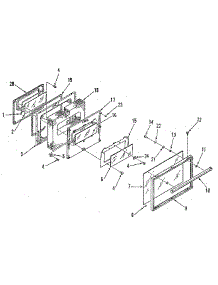 Oven Door Section parts for Kenmore Range 911.9598892 (9119598892, 911 9598892) from AppliancePartsPros.com
