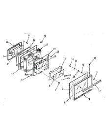 Oven Door Section parts for Kenmore Range 911.9698810 (9119698810, 911 9698810) from AppliancePartsPros.com