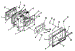 Illustration And Parts List For Oven Door Section