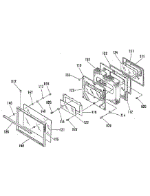 Oven Door Section parts for Kenmore Range 911.9851190 (9119851190, 911 9851190) from AppliancePartsPros.com