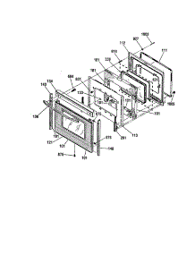 Door Section parts for Kenmore Range 911.99003991 (91199003991, 911 99003991) from AppliancePartsPros.com