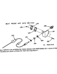 Meat Probe And Jack Section parts for Kenmore Microwave 911.9967910 (9119967910, 911 9967910) from AppliancePartsPros.com