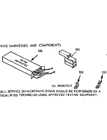 Wire Harnesses And Components parts for Kenmore Microwave 911.9967910 (9119967910, 911 9967910) from AppliancePartsPros.com