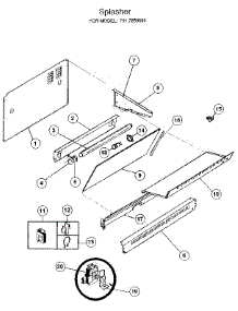 Splasher parts for Kenmore Range 917.859094 (917859094, 917 859094) from AppliancePartsPros.com
