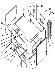 36" Cabinet Assembly parts for Kenmore Range 960.7052190 (9607052190, 960 7052190) from AppliancePartsPros.com