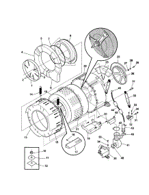 Tub And Motor parts for Kenmore Washer 970.3871220 (9703871220, 970 3871220) from AppliancePartsPros.com