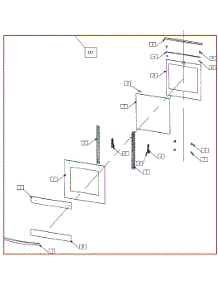Exploded View Door parts for Kenmore Wall Oven 982.76833420 (98276833420, 982 76833420) from AppliancePartsPros.com