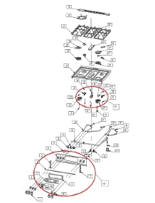 Exploded View Cooktop parts for Kenmore Wall Oven 982.76853420 (98276853420, 982 76853420) from AppliancePartsPros.com