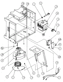 Magnetron And Air Flow parts for Kenmore Countertop Microwave 996.42(1988) (99642(1988), 996 42(1988)) from AppliancePartsPros.com