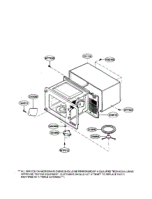 Oven Cavity parts for Kenmore Microwave 721.69252990 (72169252990, 721 69252990) from AppliancePartsPros.com