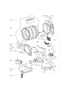 Drum And Motor Assembly Parts parts for Kenmore Dryer 796.61523210 (79661523210, 796 61523210) from AppliancePartsPros.com