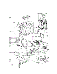 Drum And Motor Assmbly parts for Kenmore Dryer 796.69278010 (79669278010, 796 69278010) from AppliancePartsPros.com