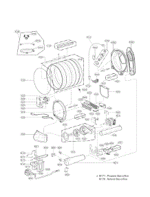 Drum And Motor Parts parts for Kenmore Dryer 796.71412410 (79671412410, 796 71412410) from AppliancePartsPros.com