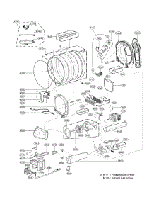 Drum & Motor parts for Kenmore Elite Dryer 79671417910 from AppliancePartsPros.com