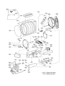 Drum Parts parts for Kenmore Dryer 796.71433710 (79671433710, 796 71433710) from AppliancePartsPros.com