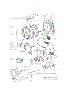Drum And Motor Assembly Parts parts for Kenmore Dryer 796.71522210 (79671522210, 796 71522210) from AppliancePartsPros.com