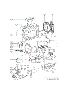 Drum And Motor Assmbly Parts parts for Kenmore Dryer 796.79002010 (79679002010, 796 79002010) from AppliancePartsPros.com