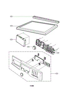 Control Panel And Plate Assembly Parts parts for Kenmore Dryer 796.81029900 (79681029900, 796 81029900) from AppliancePartsPros.com